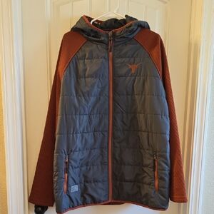 Colosseum Men's Charcoal and Rust Puffer Jacket